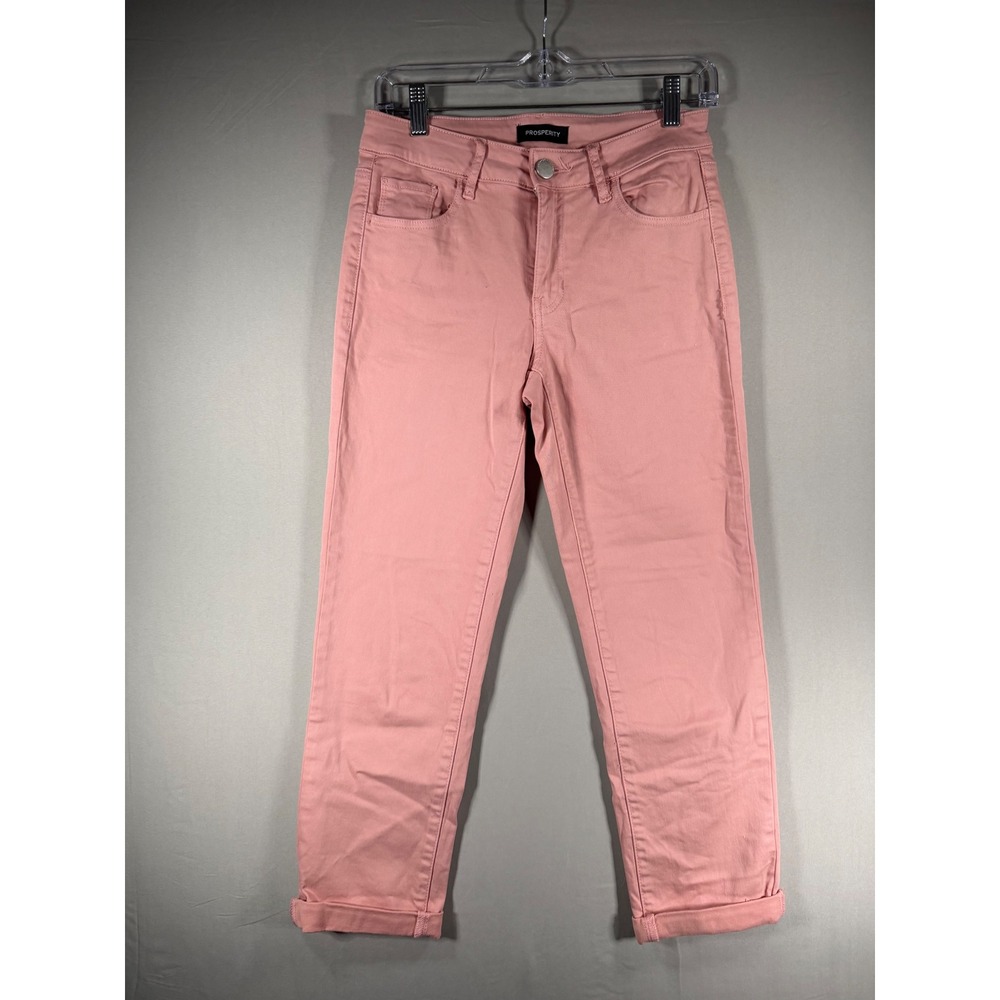 Prosperity Womens Pink Slim Straight Leg Denim Jeans High Rise Size 26 RN 149459
